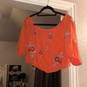 Off shoulder crop top